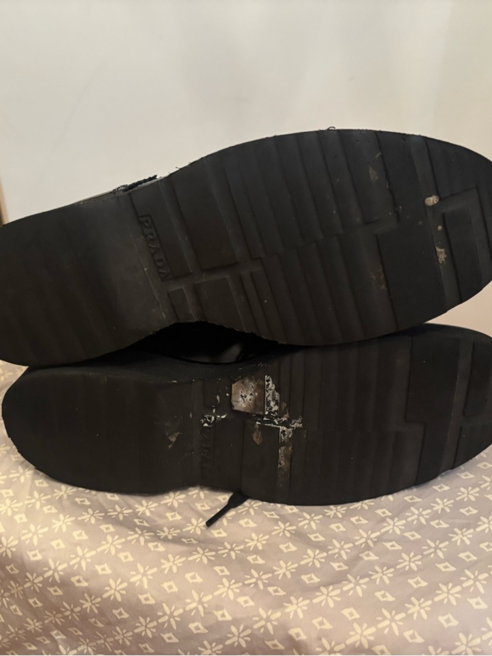 Prada Black Patent Leather Chukka Wingtip Boots - Picture 3 of 8
